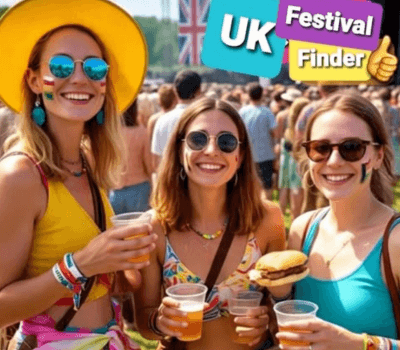 UK motorhome festival campsite with campervans